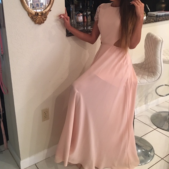 Sexy Pink Bebe Long Dress - Picture 5 of 5